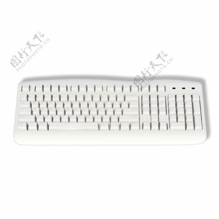 白色机械电脑键盘