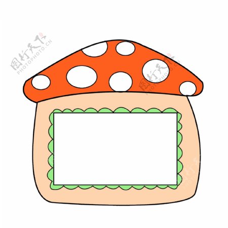 可爱蘑菇装饰边框