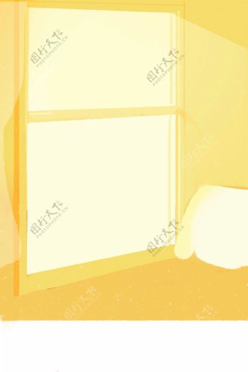 黄色房间背景海报