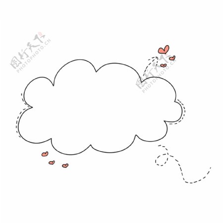云朵对话框气泡插画