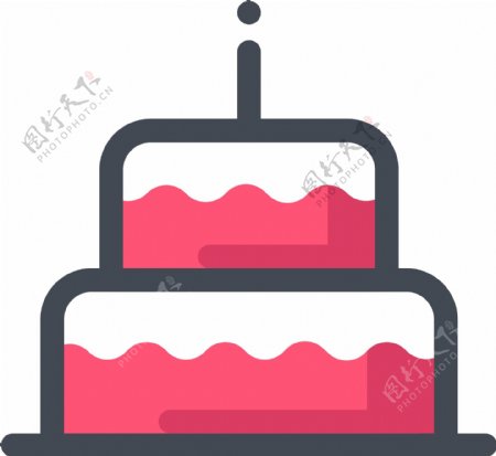 扁平可爱婴儿蛋糕图标