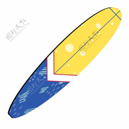 夏季旅行彩色炫酷冲浪板
