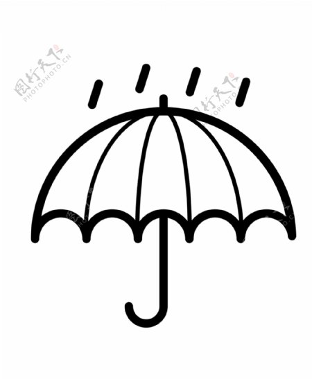 下雨雨伞图标