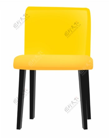 美丽黄色椅子插画