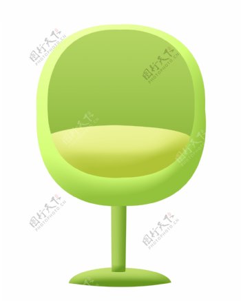 绿色的家具椅子插画