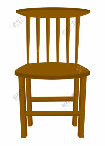 实木木质椅子插画