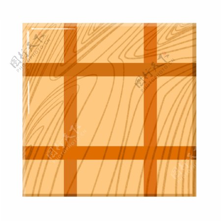 棕色木材木板插图