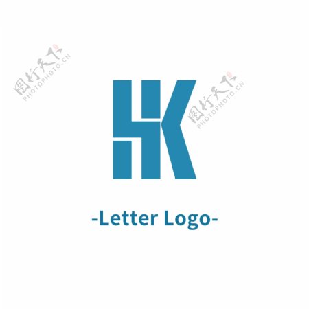 HK字母LOGO设计元素