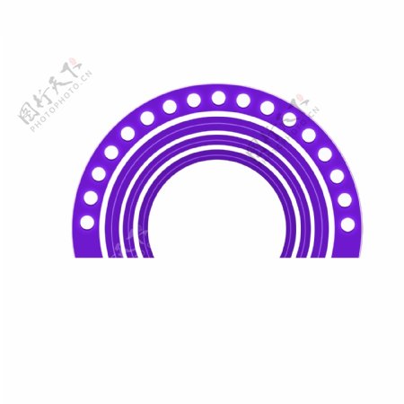 紫色拱形舞台柱