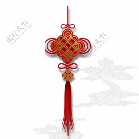 中国传统红色中国结