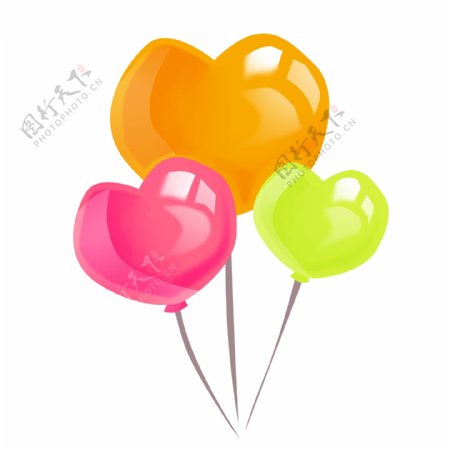 节日爱心氢气球