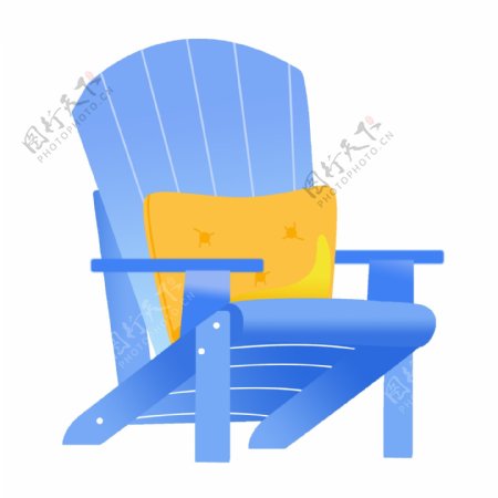 蓝色躺椅生活用品