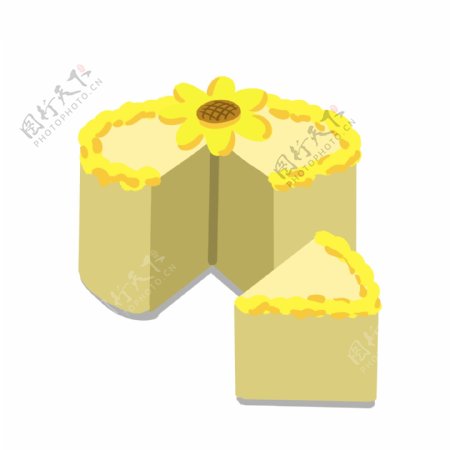 美食蛋糕黄色免抠