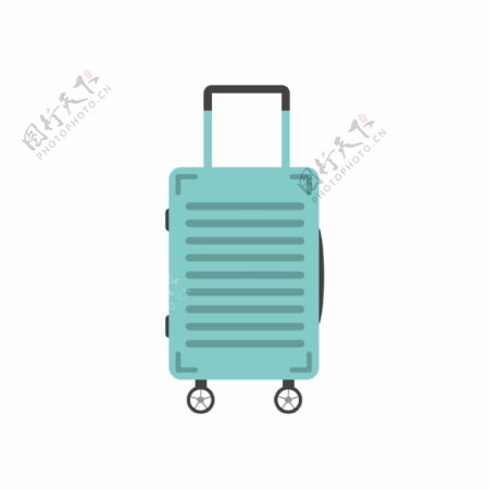 简约矢量轻便旅行行李箱拉杆箱设计元素