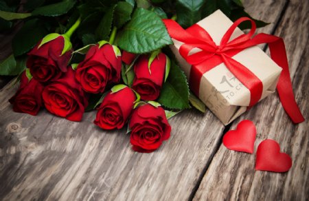 玫瑰花和礼物