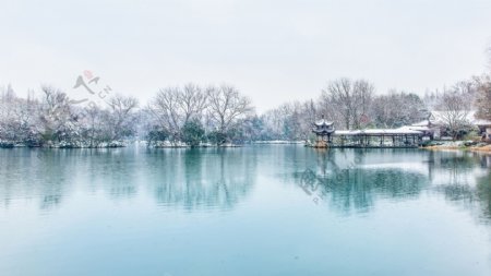 唯美西湖雪景风景摄影