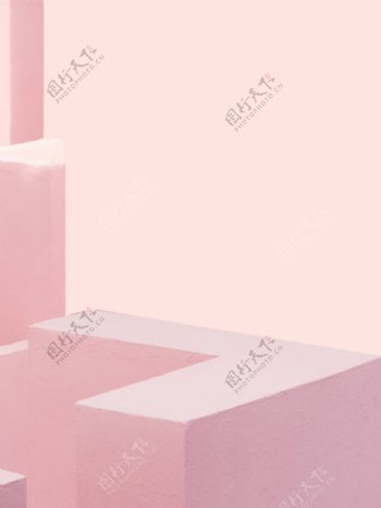 粉色唯美微立体背景素材