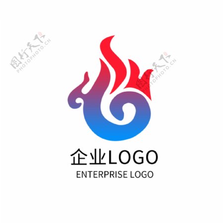 创意火焰logo科技公司标志LOGO设计