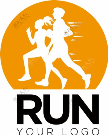 跑步健身运动logo