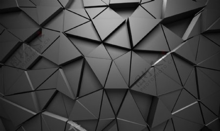 3D立体黑色几何背景墙