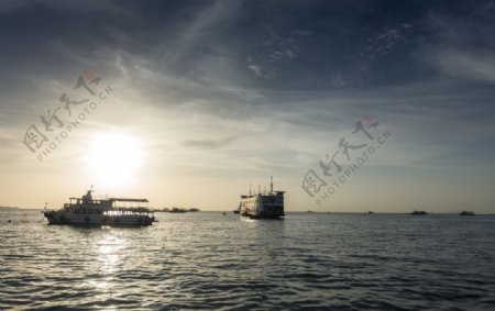 泰国芭提雅海边日落