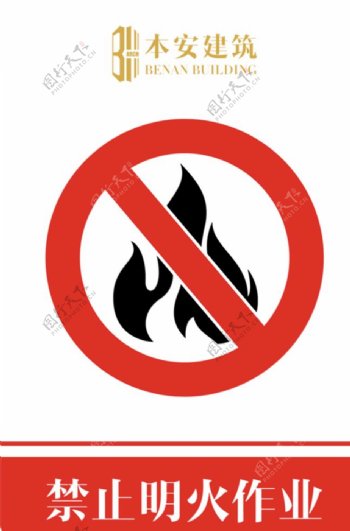 禁止明火作业禁止标识