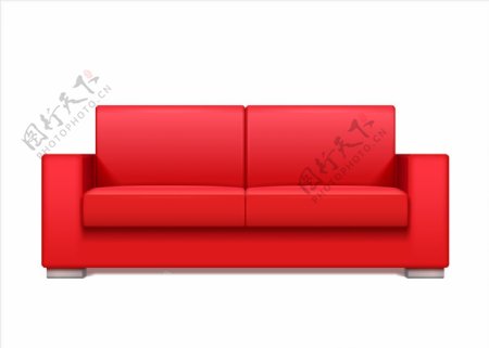 红色沙发模型