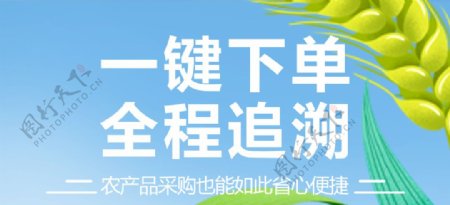 清新农业背景电商海报广告