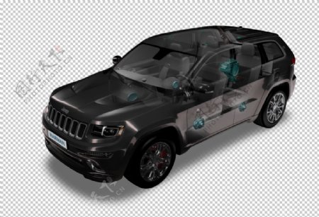 jeep车三维渲染效果图
