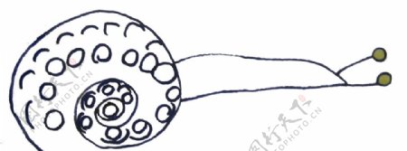 原始的美儿童涂鸦蜗牛