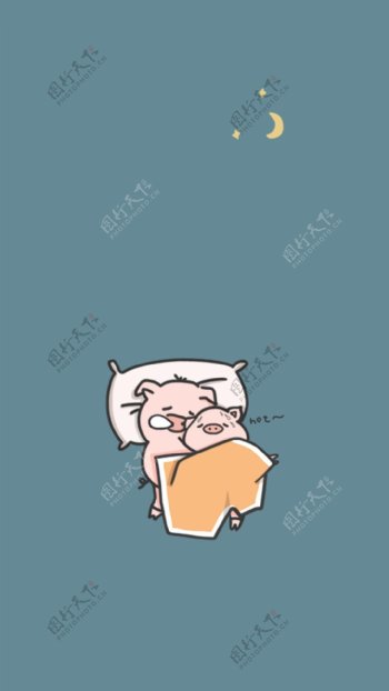 情侣猪睡觉壁纸