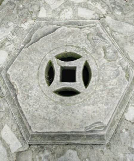 古代排水工程沙井盖六边形