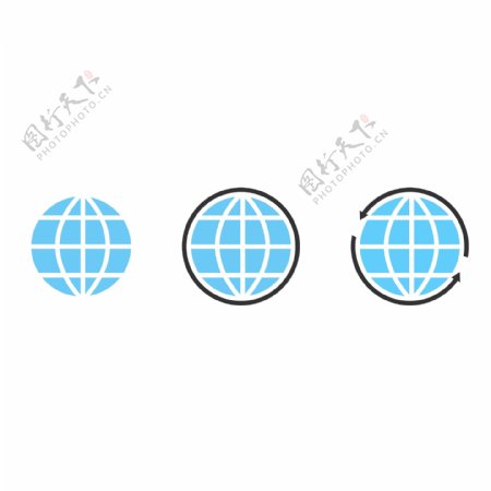 地球国际扁平化图标