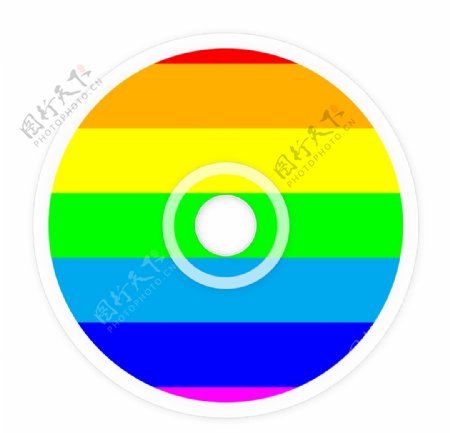 七彩色透明塑料光盘CD