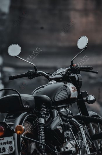 摩托车街头豪车复古黑色背景素材