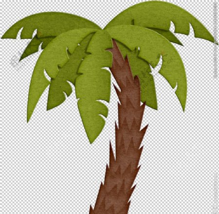 简约卡通椰子树