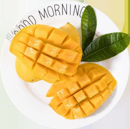 芒果切片热带水果海报素材