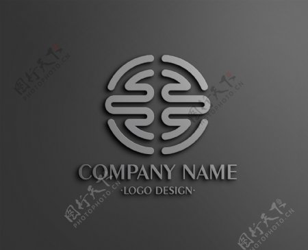 logo金属样机