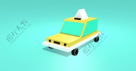 立方体小汽车模型