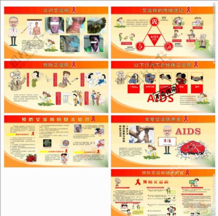 艾滋病知识宣传展板