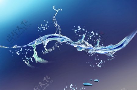 动感水水元素分层素材