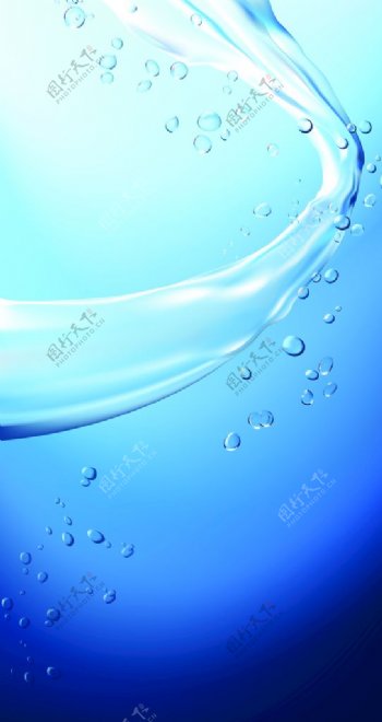 蓝色液体流体背景