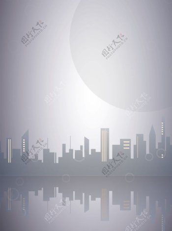 城市剪影背景图片