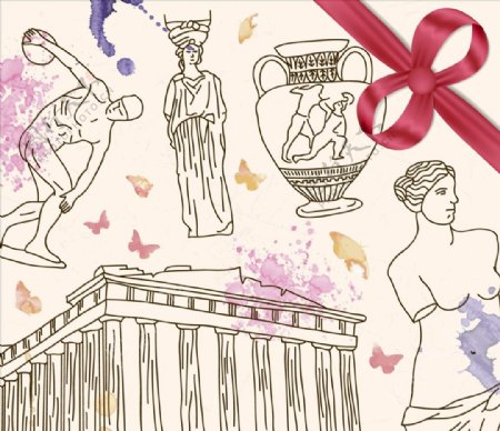 手绘希腊文化
