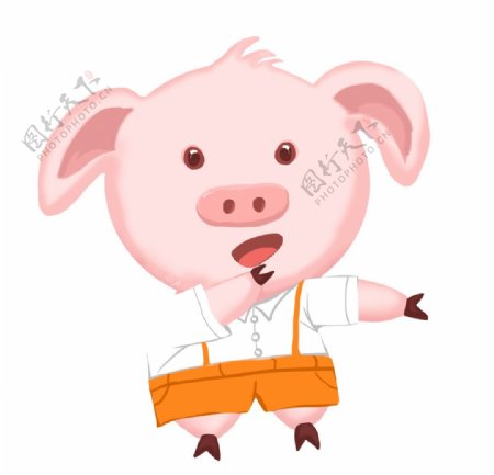卡通猪手绘猪图片