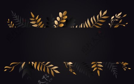金色叶子背景图片
