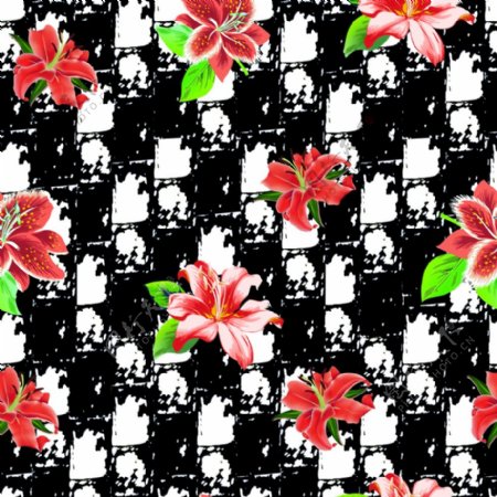 几何花卉背景图片