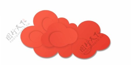 红色祥云云纹中国风图片