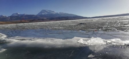 冰川湖泊高山风景图片