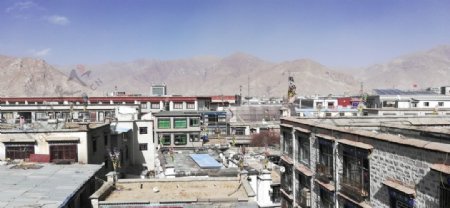 西藏拉萨古城建筑风光图片